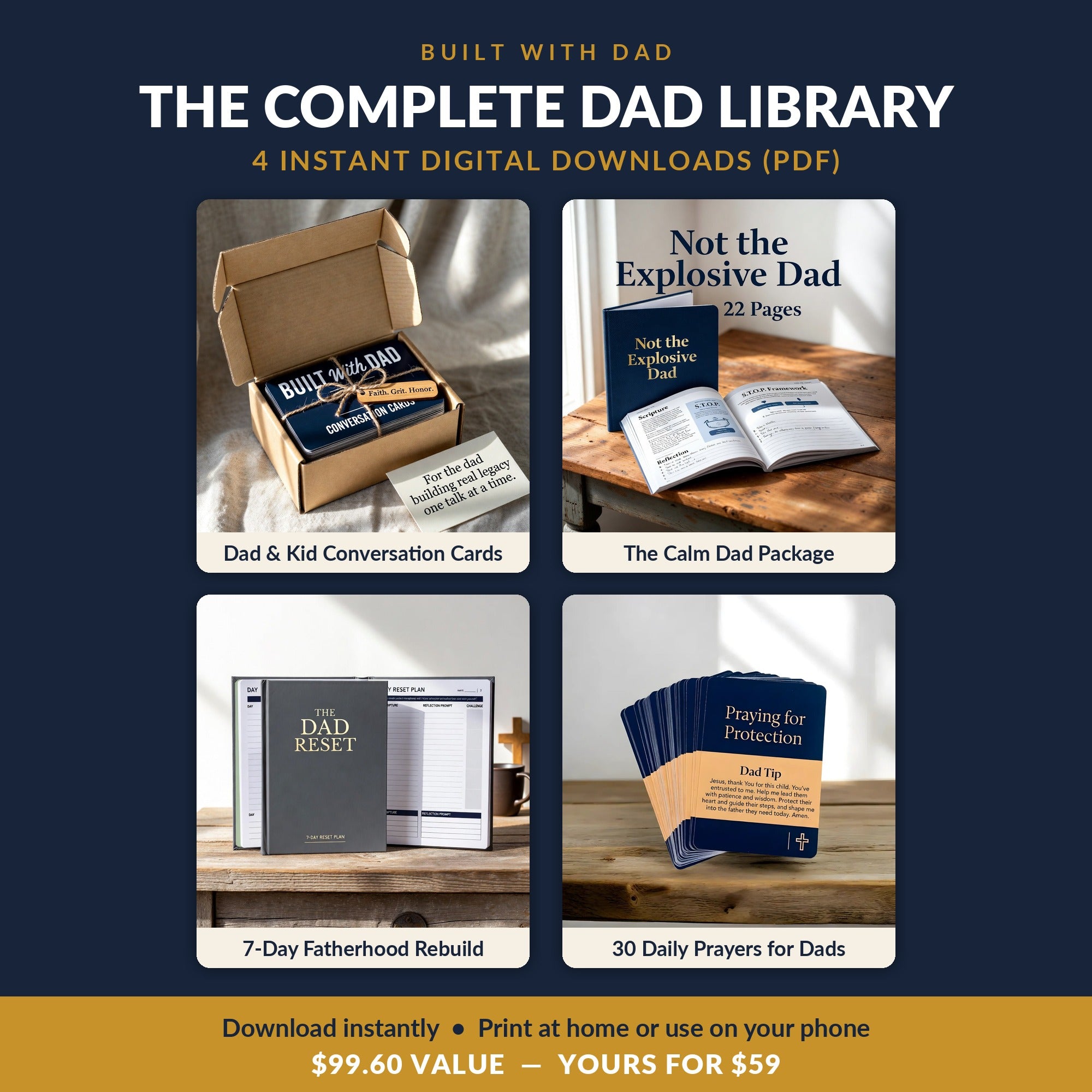 The Complete Dad Library: 4 instant digital downloads (PDF)