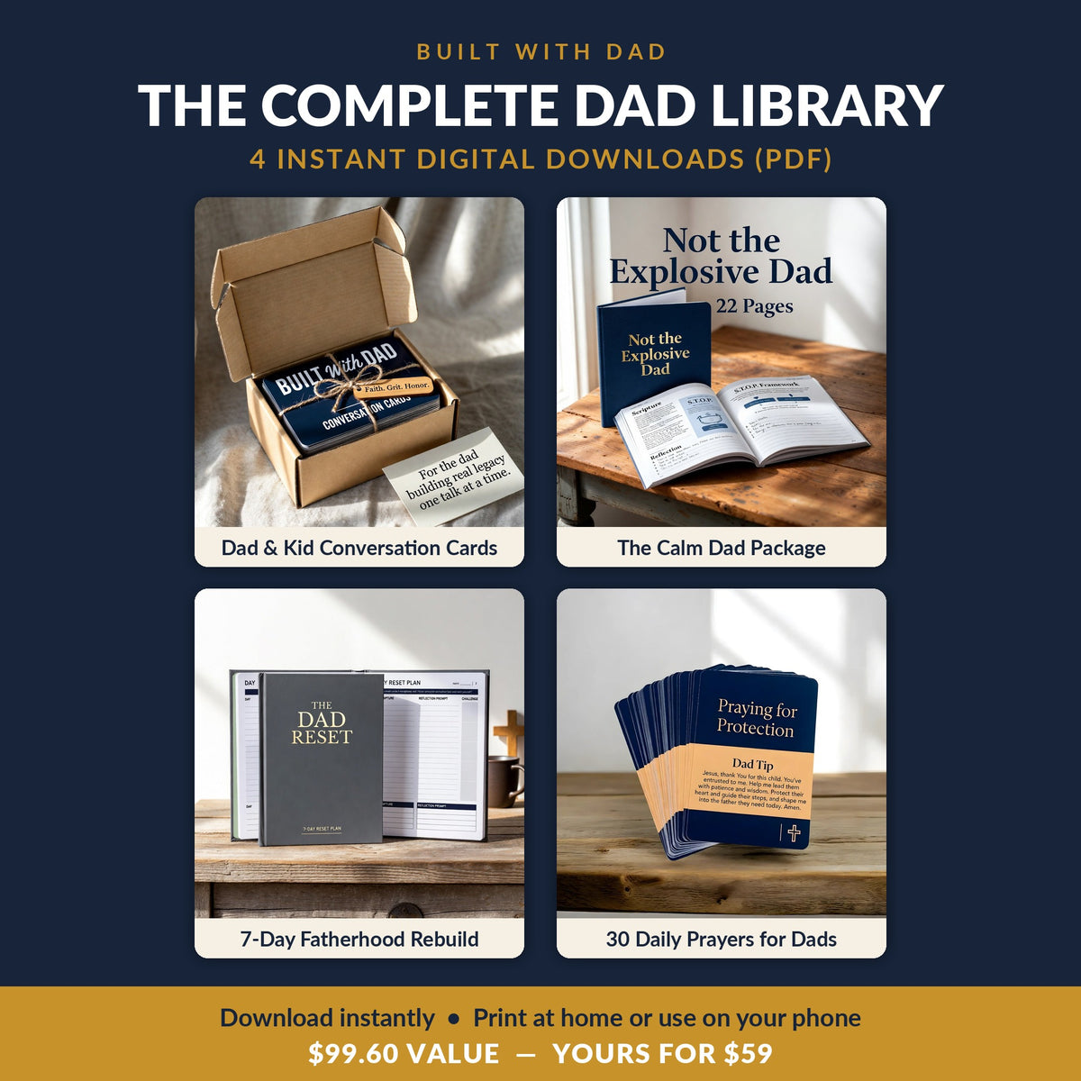 The Complete Dad Library: 4 instant digital downloads (PDF)